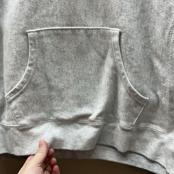 Champion Reverse Weave Hoodie Size Medium Premium Floral Sweatshirt Grey Lounge - Picture 3 of 6